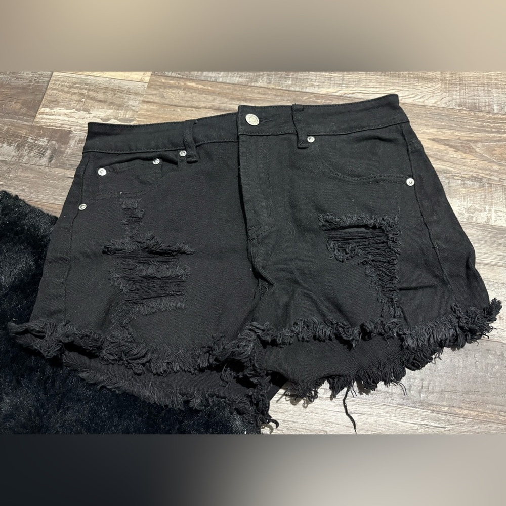 Almost Famous Black Distressed Jean Shorts Never Worn